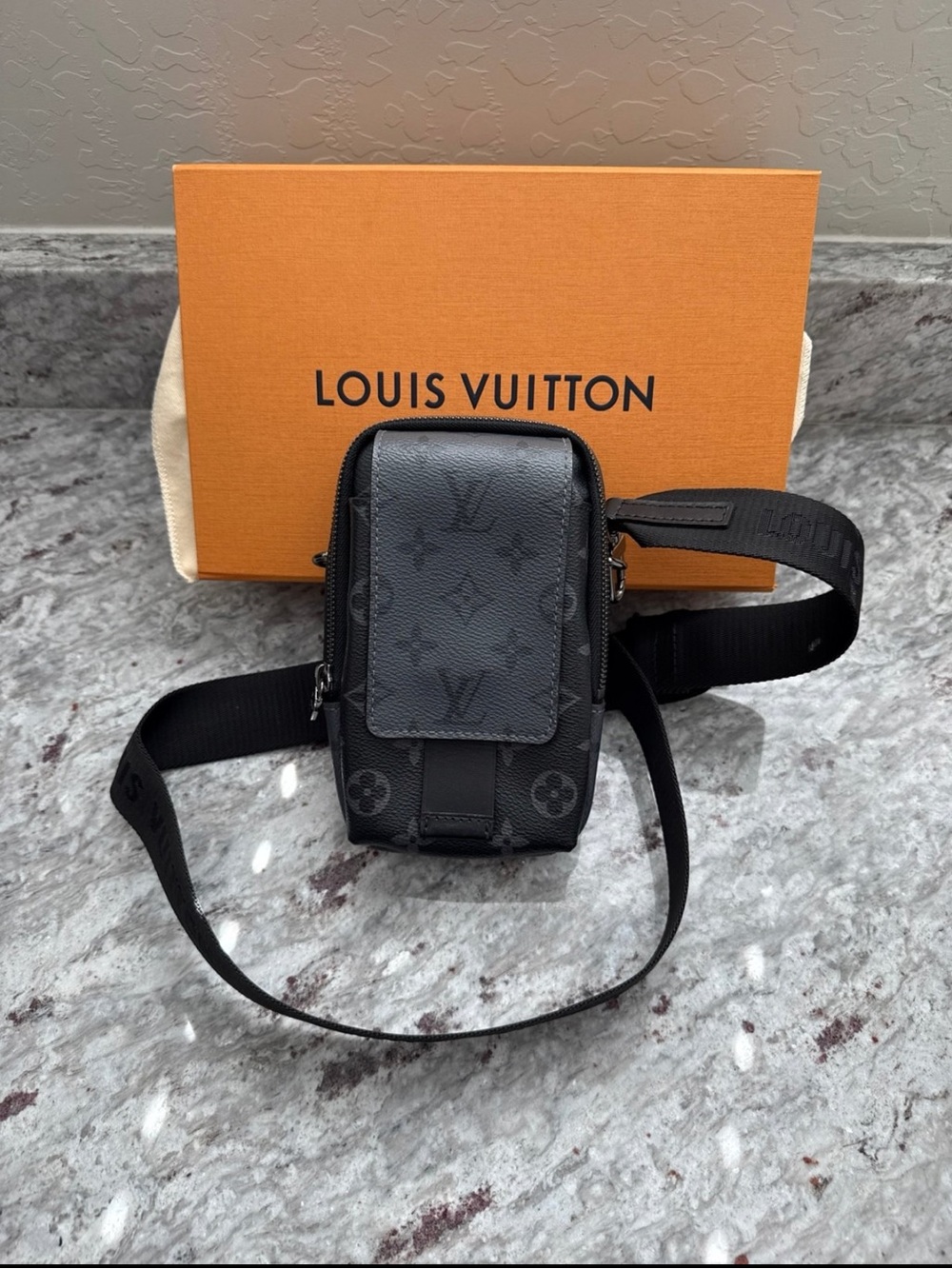 Louis Vuitton Black Monogram Eclipse Crossbody Belt Bag